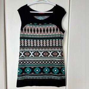 🎉4/30$🎉 Tribal Print Tunic Tank – Size Large (Ptp 19 stretch to 26)